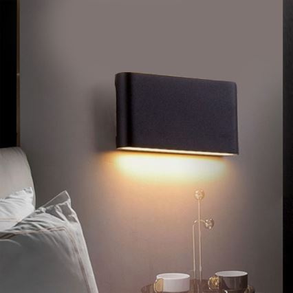 Iluminação de parede exterior LED FLOW LED/9W/230V IP54 4000K preto