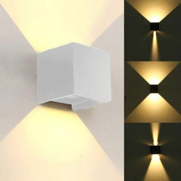 Iluminação de parede exterior LED KREON 2xLED/3W/230V IP54 4000K branco