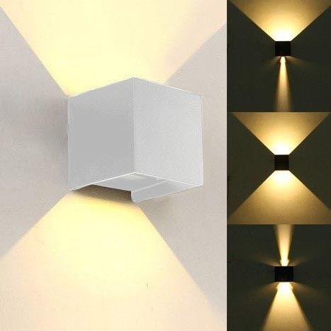 Iluminação de parede exterior LED KREON 2xLED/3W/230V IP54 4000K branco