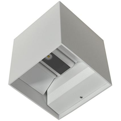 Iluminação de parede exterior LED KREON 2xLED/3W/230V IP54 4000K branco