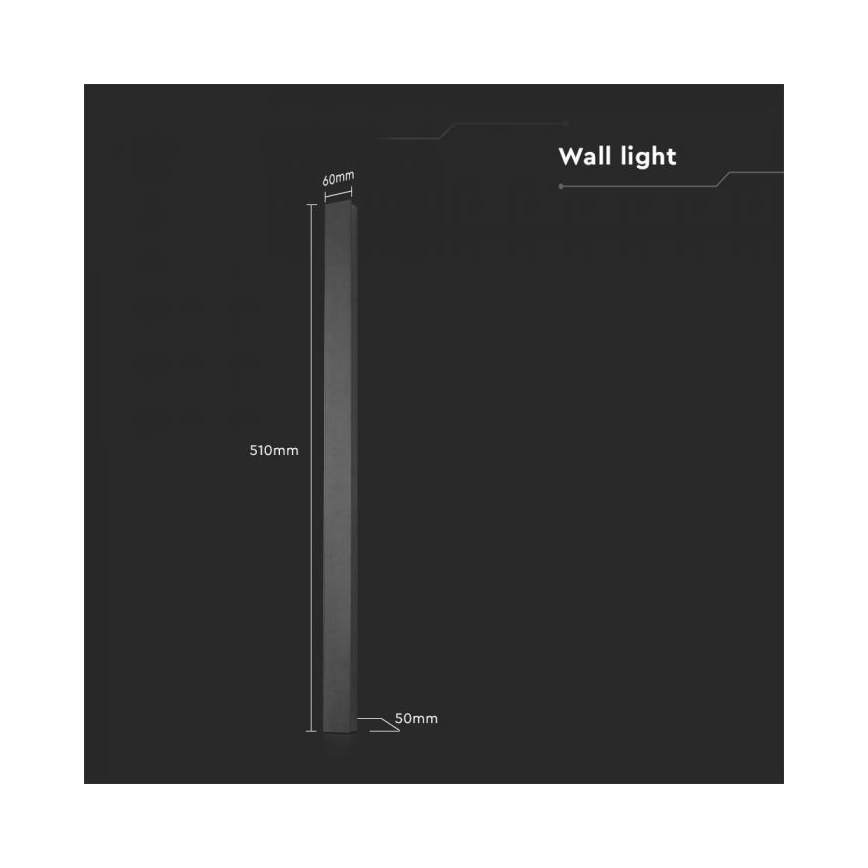 Iluminação de parede exterior LED LED/10W/230V 4000K IP65 preto