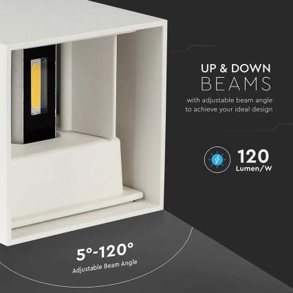 Iluminação de parede exterior LED LED/11W/230V 4000K IP65 branco