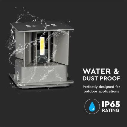 Iluminação de parede exterior LED LED/11W/230V 4000K IP65 cinzento