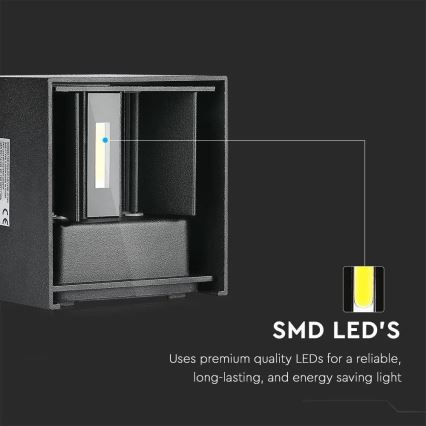 Iluminação de parede exterior LED LED/11W/230V 4000K IP65 preto