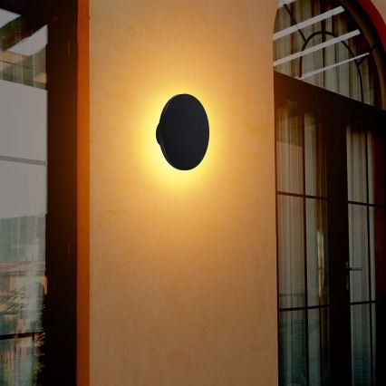 Iluminação de parede exterior LED LED/12W/230V 3000K IP65 preto