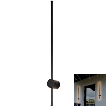 Iluminação de parede exterior LED LED/12W/230V 3000K IP65 preto