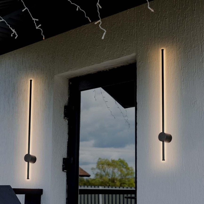 Iluminação de parede exterior LED LED/12W/230V 3000K IP65 preto