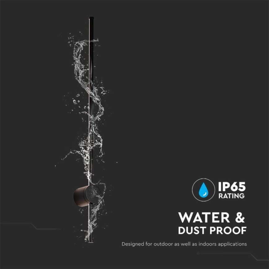 Iluminação de parede exterior LED LED/12W/230V 3000K IP65 preto