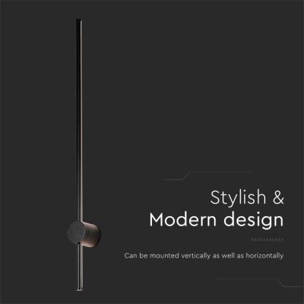 Iluminação de parede exterior LED LED/12W/230V 3000K IP65 preto