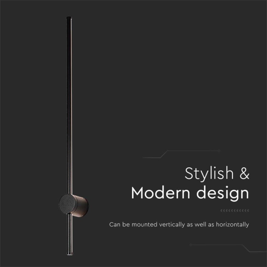 Iluminação de parede exterior LED LED/12W/230V 3000K IP65 preto