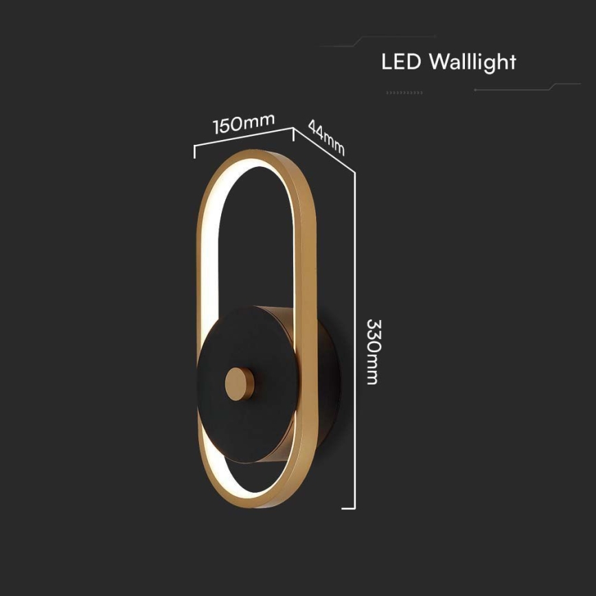 Iluminação de parede exterior LED LED/15W/230V IP54 3000K latão