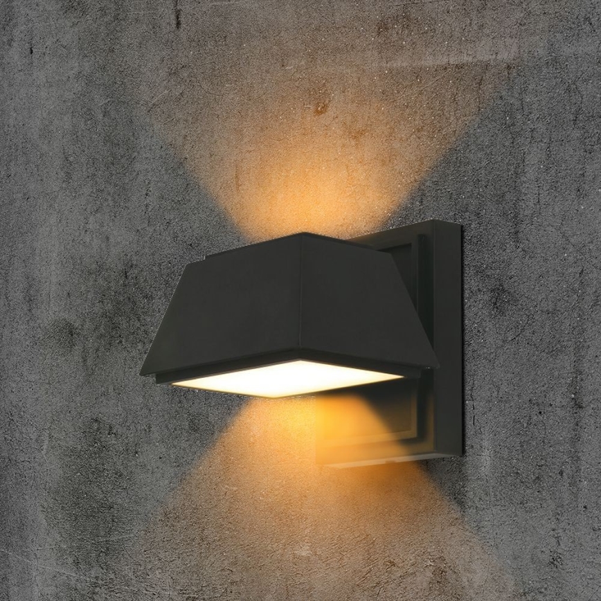 Iluminação de parede exterior LED LED/15W/230V IP65 4000K preto
