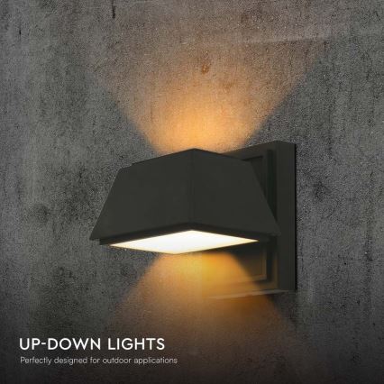 Iluminação de parede exterior LED LED/15W/230V IP65 4000K preto