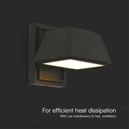 Iluminação de parede exterior LED LED/15W/230V IP65 4000K preto