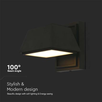 Iluminação de parede exterior LED LED/15W/230V IP65 4000K preto