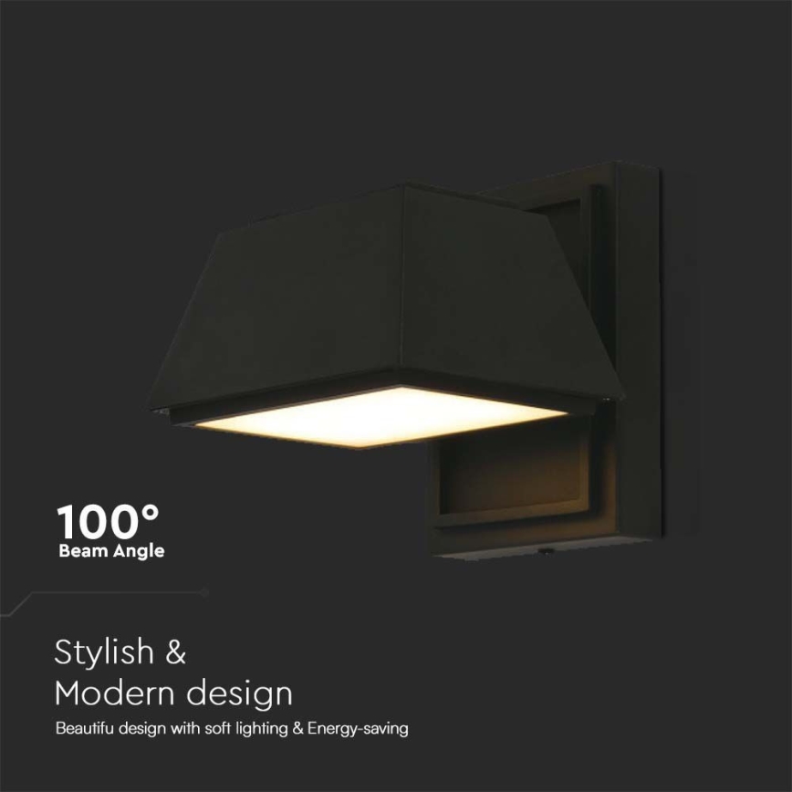 Iluminação de parede exterior LED LED/15W/230V IP65 4000K preto