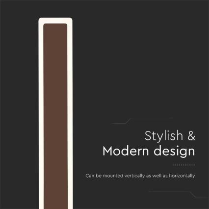 Iluminação de parede exterior LED LED/17W/230V 3000K IP65 castanho