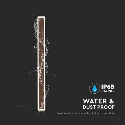 Iluminação de parede exterior LED LED/17W/230V 4000K IP65 castanho