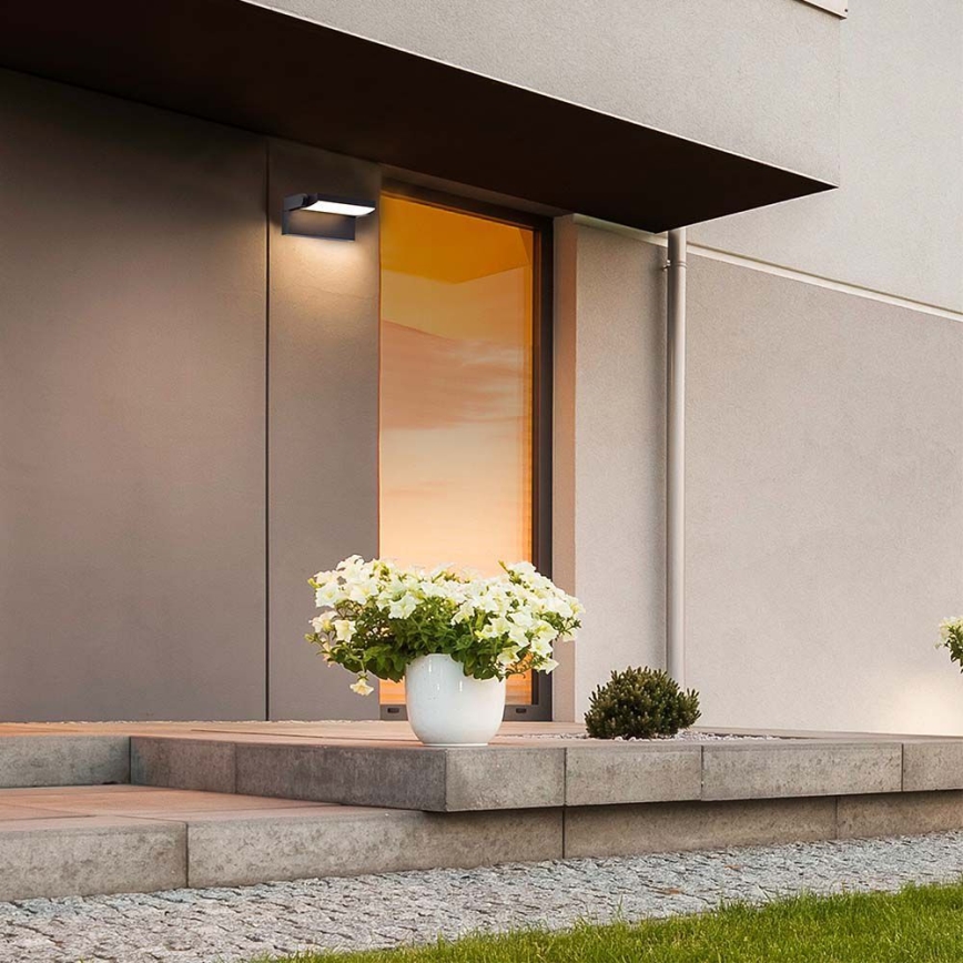 Iluminação de parede exterior LED LED/17W/230V 4000K IP65 preto