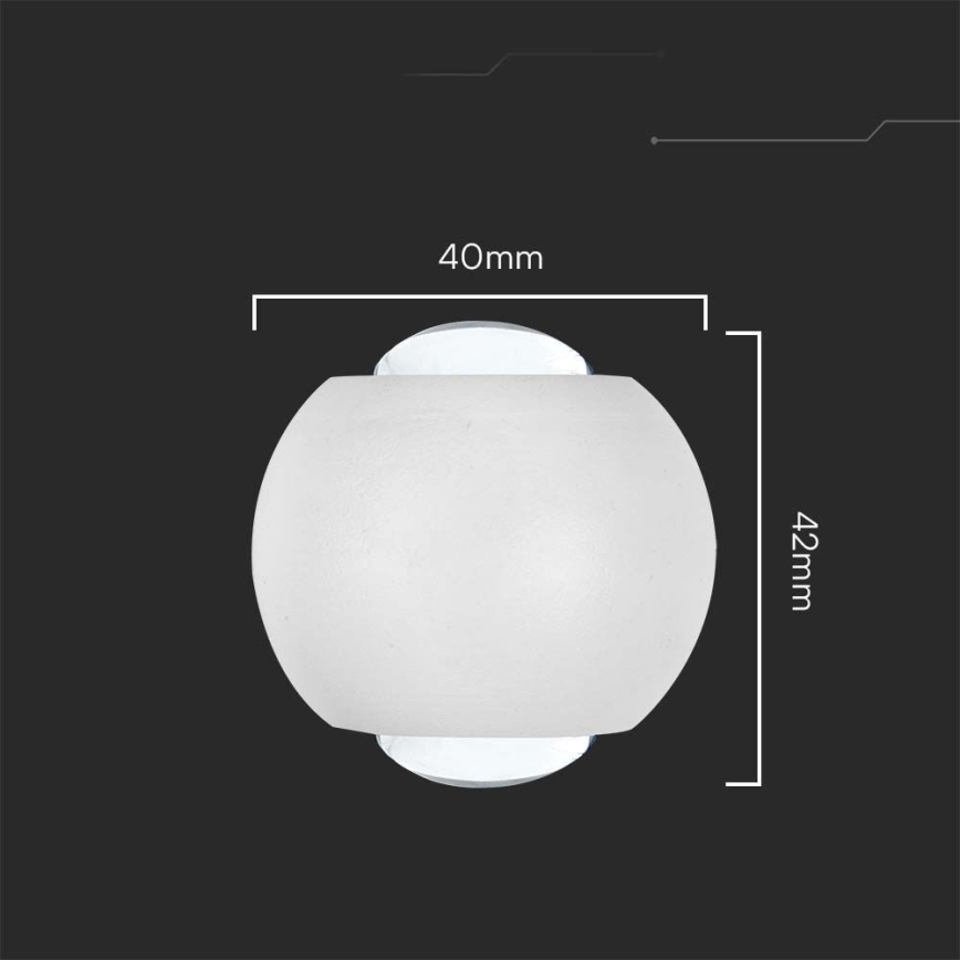 Iluminação de parede exterior LED LED/2W/230V 4000K IP54 branco