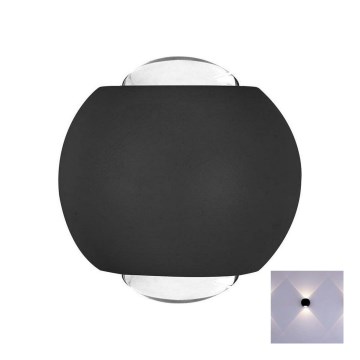 Iluminação de parede exterior LED LED/2W/230V 4000K IP54 preto