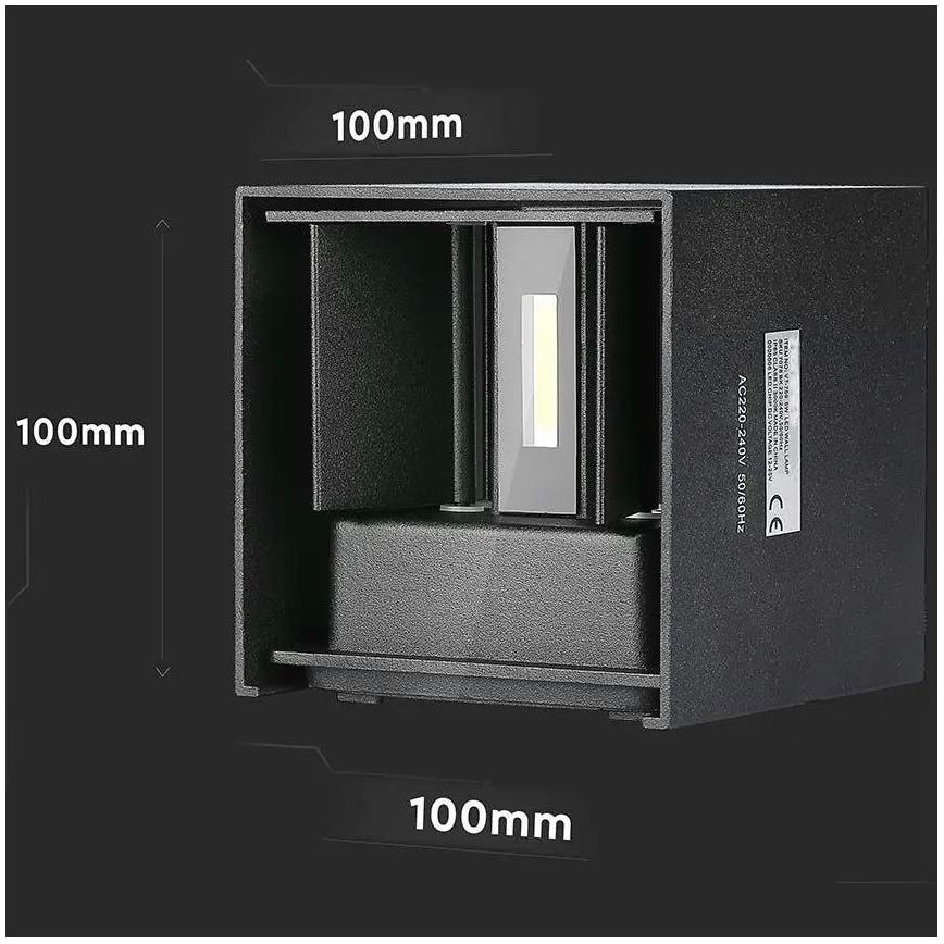 Iluminação de parede exterior LED LED/5W/230V 3000K IP65 preto