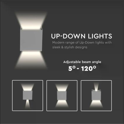 Iluminação de parede exterior LED LED/5W/230V 4000K IP65 cinzenta