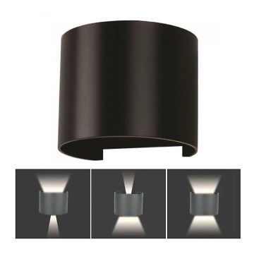 Iluminação de parede exterior LED LED/6W/230V 4000K IP65 preto