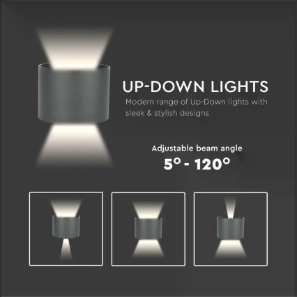 Iluminação de parede exterior LED LED/6W/230V 4000K IP65 preto