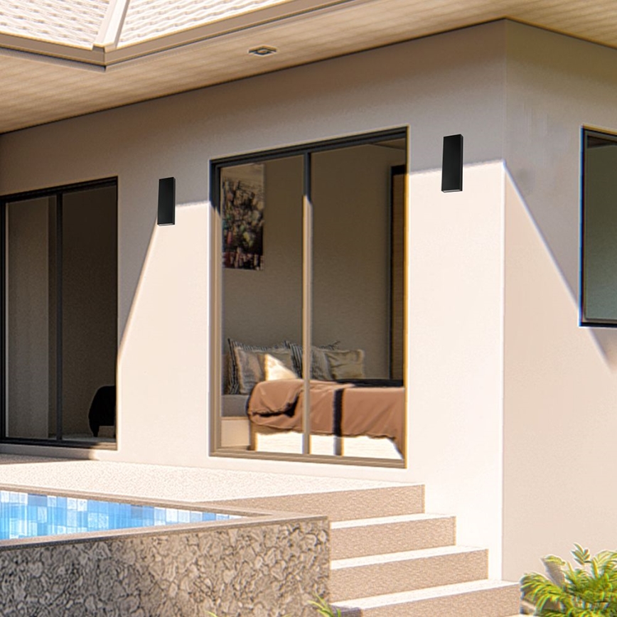 Iluminação de parede exterior LED LED/8W/230V 4000K IP65 preto