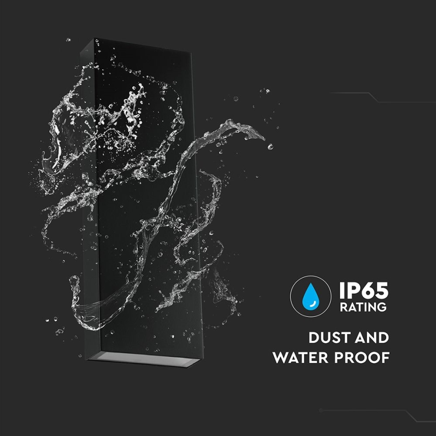 Iluminação de parede exterior LED LED/8W/230V 4000K IP65 preto