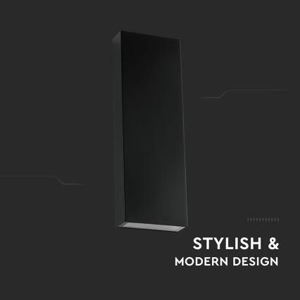 Iluminação de parede exterior LED LED/8W/230V 4000K IP65 preto