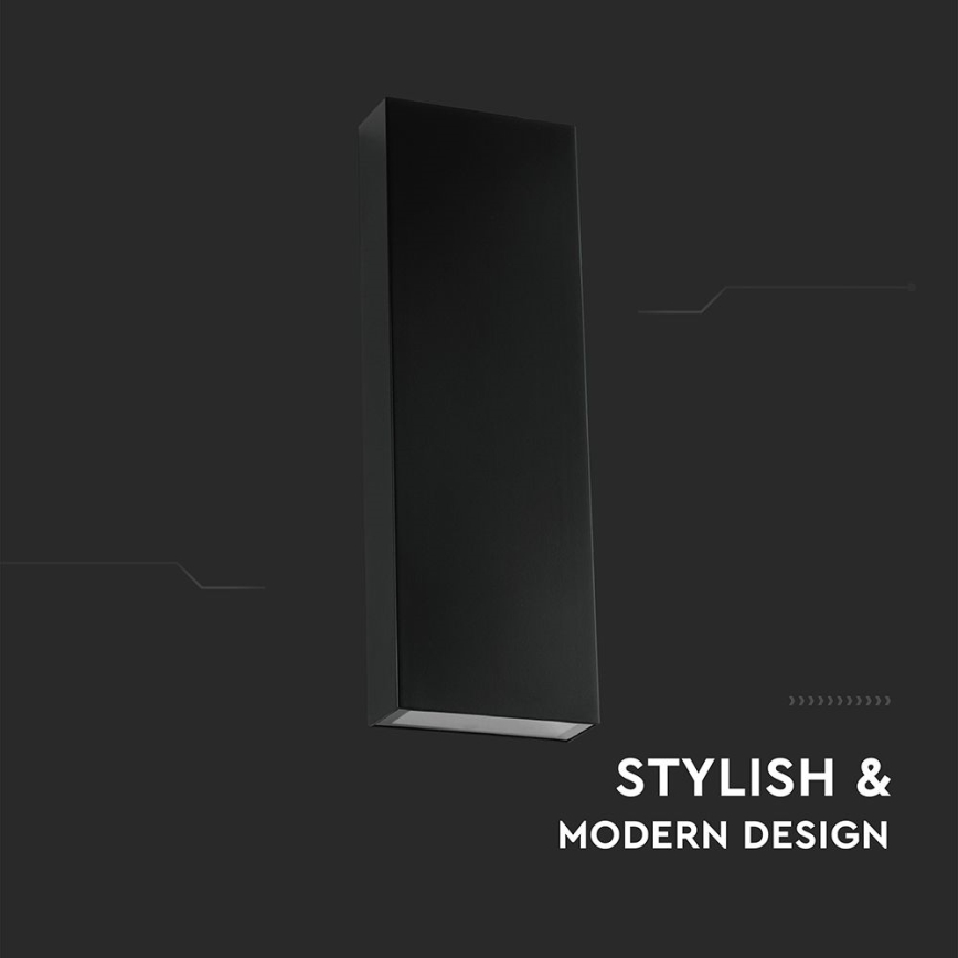 Iluminação de parede exterior LED LED/8W/230V 4000K IP65 preto