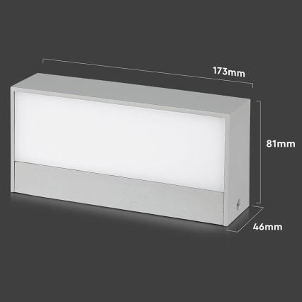 Iluminação de parede exterior LED LED/9W/230V 6500K IP65