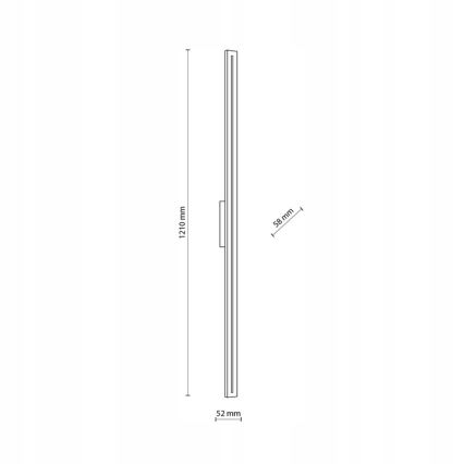 Iluminação de parede exterior LED LINEA LED/30W/230V IP65 121 cm antracite
