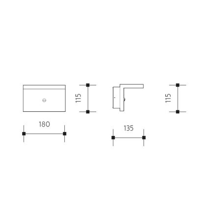 Iluminação de parede exterior LED NATURA LED/12W/230V 4000K IP65 castanho/antracite