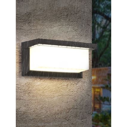 Iluminação de parede exterior LED NEELY 1xE27/9W/230V 4000K IP54 antracite