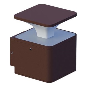 Iluminação de parede exterior LED ORNELA LED/6W/230V 3000K IP54 castanho