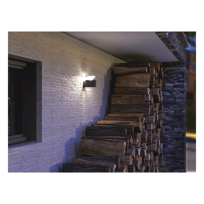 Iluminação de parede exterior LED ORNELA LED/6W/230V 3000K IP54 castanho