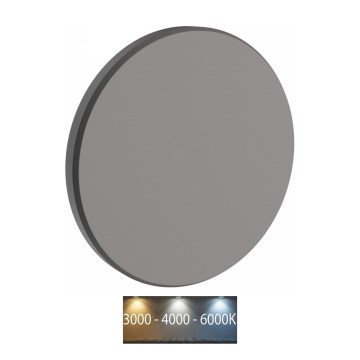 Iluminação de parede exterior LED PIATTA LED/12W/230V 3000/4000/6000K diâmetro 18 cm IP44 cinzento