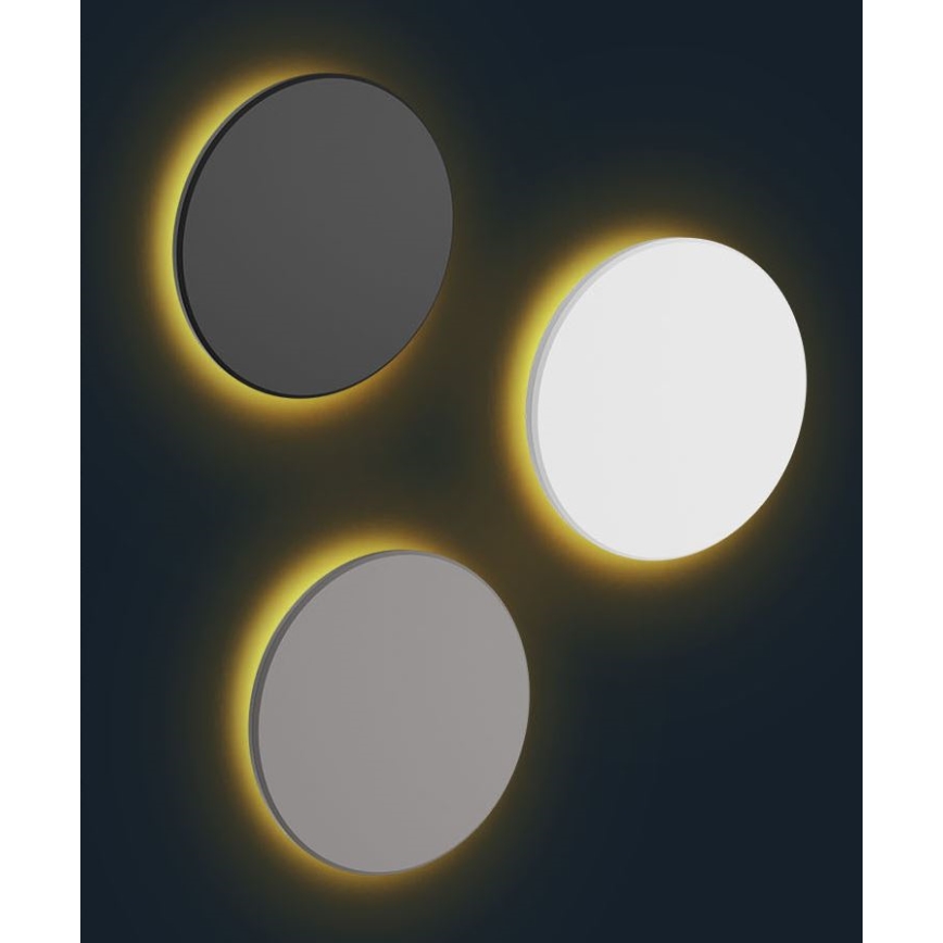 Iluminação de parede exterior LED PIATTA LED/12W/230V 3000/4000/6000K diâmetro 18 cm IP44 preto