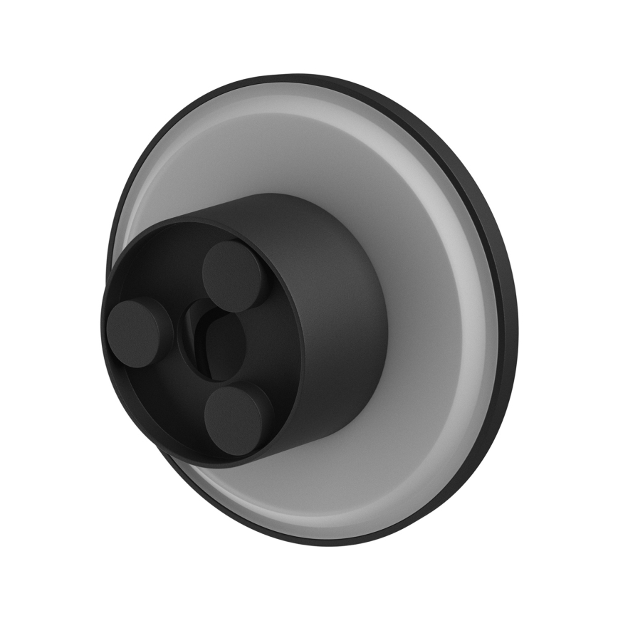 Iluminação de parede exterior LED PIATTA LED/12W/230V 3000/4000/6000K diâmetro 18 cm IP44 preto