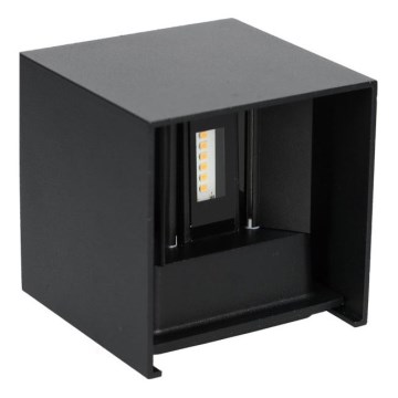Iluminação de parede exterior LED QUERK 2xLED/3W/230V 3000K IP54 preto