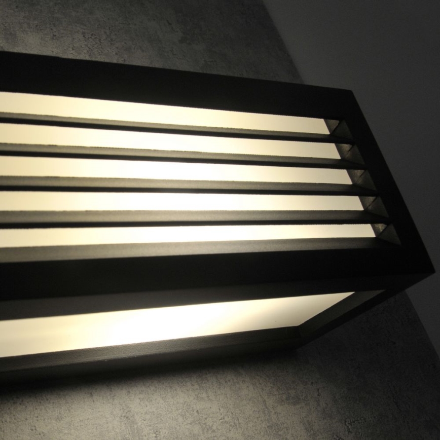 Iluminação de parede exterior OSAKA 1xE27/12W/230V IP54