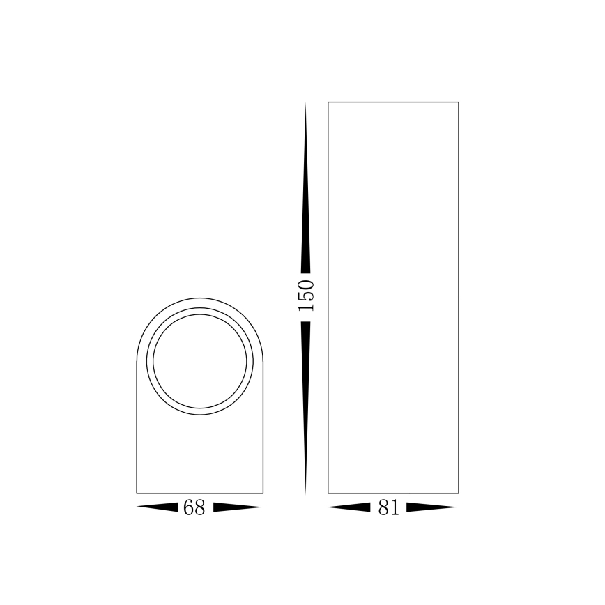 Iluminação de parede exterior OVALIS 2xGU10/35W/230V IP44 preto