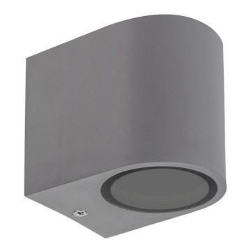 Iluminação de parede exterior PARETE 1xGU10/6W/230V IP54 cinzenta