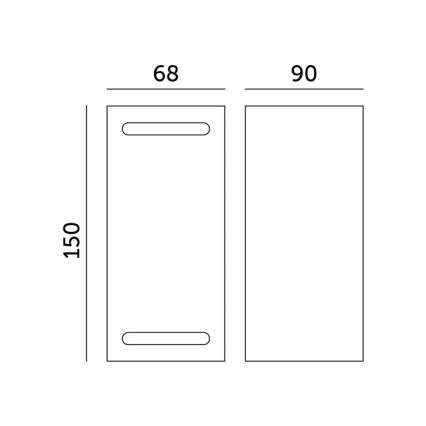 Iluminação de parede exterior QUERK 2xGU10/35W/230V IP54 15 cm preto