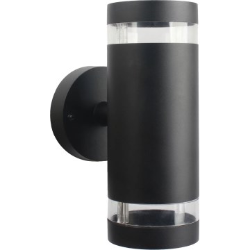 Iluminação de parede exterior RINO 2xGU10/12W/230V IP54 preto
