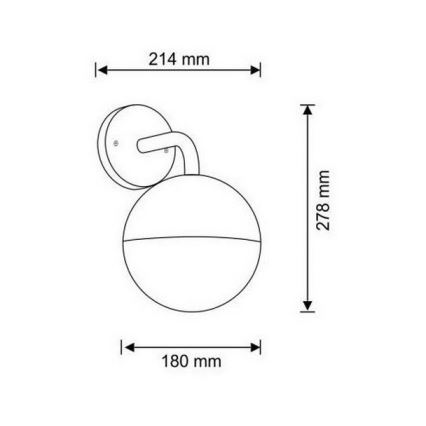 Iluminação de parede exterior ULSA 1xE27/12W/230V IP44