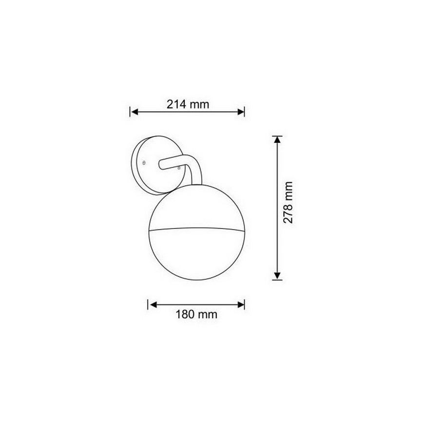 Iluminação de parede exterior ULSA 1xE27/12W/230V IP44